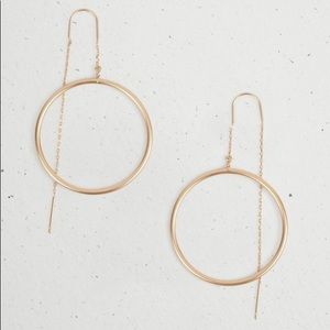 Circle Hoop Threader Earring